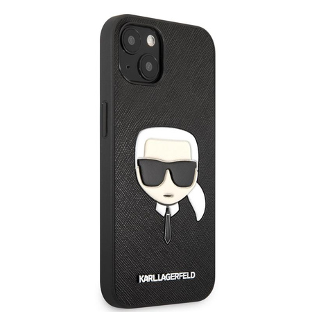 Karl Lagerfeld Saffiano Ikonik Karl`s Head - iPhone 13 Mini Case (black)