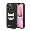 Pouzdro Karl Lagerfeld Saffiano Choupette Head Patch - pouzdro pro iPhone 14 Pro Max (černé)