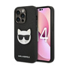 Karl Lagerfeld Saffiano Choupette Head Patch tok - iPhone 14 Pro Max tok (fekete)