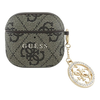 Guess 4G Strass Charm - Etui AirPods 4 (brązowy)