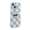 Karl Lagerfeld IML Choupette Head & Monogram - Coque iPhone 15 / 14 / 13 (Transparent)