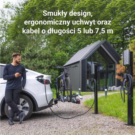Green Cell - HabuDen Wallbox 22kW 32A 5m Type 2 chargeur pour VE avec GC Bluetooth WiFi NFC app
