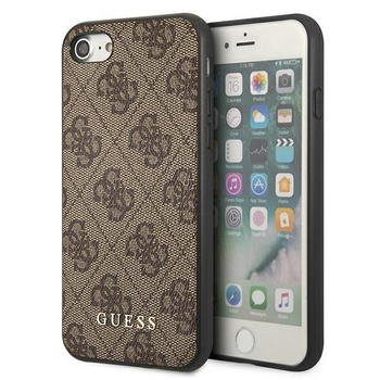 Guess 4G Metal Gold Logo - Case iPhone SE 2022 / SE 2020 / 8 / 7 (brown)