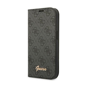 Guess 4G Metal Camera Outline Booktype Case - Coque pour iPhone 14 Plus (noir)