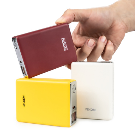 WEKOME WP-27 Tint Series - Power bank 10000 mAh szupergyors töltés USB-C PD 20W + 2x USB-A QC3.0 22.5W (fehér)