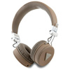 Guess Grained Classic Round Shape - Wireless Over-Ear Bluetooth ENC Headphones (Brown)