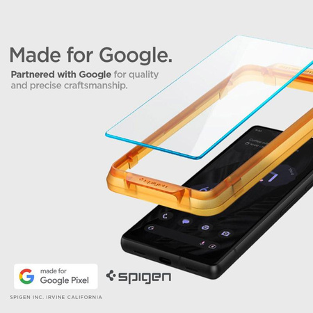 Spigen Alm Glass FC 2er-Pack - Gehärtetes Glas für Google Pixel 7A (Transparent)