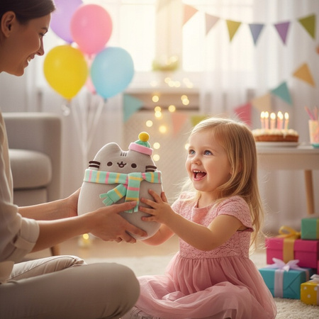 Maskotka Pusheen dla Dziecka w Szaliku i Czapce Oryginalna Przytulanka 24cm