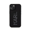 Karl Lagerfeld 3D Rubber Glitter Logo - iPhone 15 Plus Tasche (Schwarz)