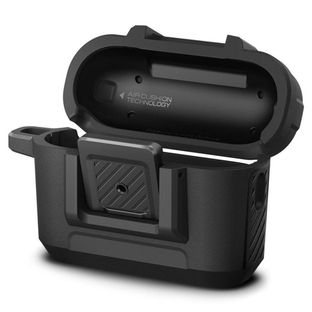 Spigen Lock Fit - Gepanzerte Hülle für Apple Airpods Pro 1 / 2 (Schwarz)