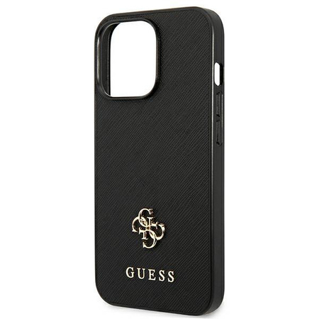 Guess Saffiano 4G Small Metal Logo - iPhone 13 Pro Case (black)