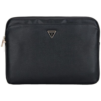 Guess Grained Zipper Pocket Triangle Logo Sleeve – Notebook-Hülle 14" (schwarz)
