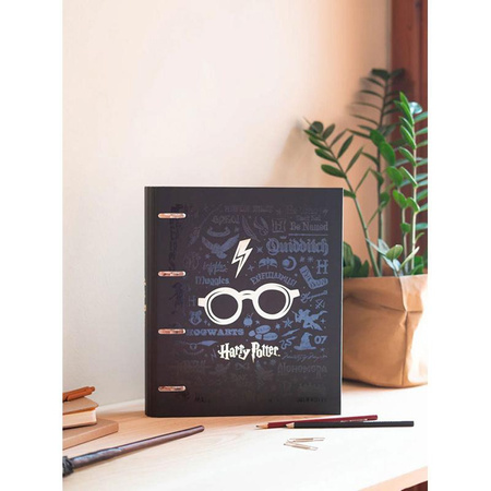 Harry Potter - A4 binder with sheets (4 rings, elastic band)