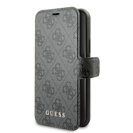 Guess Booktype 4G Charms Collection - Etui iPhone 11 z kieszeniami na karty (czarny)