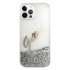 Guess Glitter Vintage Script - Coque iPhone 12 Pro Max (argent)
