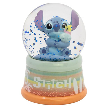 Disney Stitch – Szklana kula śnieżna (efekt śniegu, prezentowe opakowanie, licencjonowana)