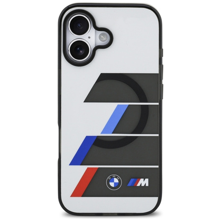 BMW M IML Metal Buttons Tricolor Lines MagSafe – Kryt iPhone 17 (antracit)