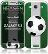 Nexgen Skins - Sada skinů na pouzdro Samsung GALAXY S III s 3D efektem (Fotbalové hřiště 3D)