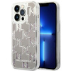 Karl Lagerfeld Monogram Liquid Glitter - iPhone 14 Pro Max tok (ezüst)