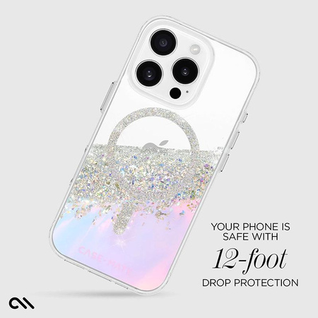 Case-Mate Karat MagSafe - Coque iPhone 16 Pro (Holographic Soap Bubble)