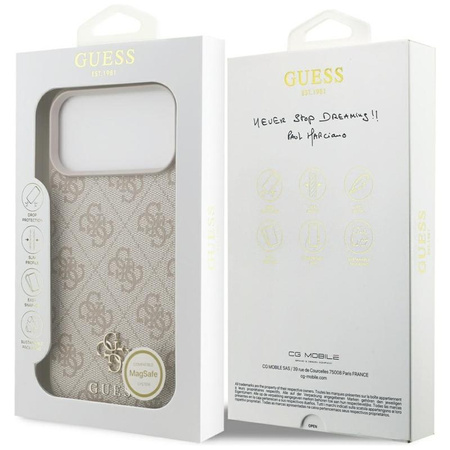 ETUI MAGSAFE GUESS DO IPHONE 17 PRO MAX RÓŻOWE CASE MAGNETYCZNE ELEGANCKIE