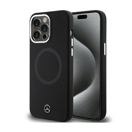 Mercedes Silicone Bicolor MagSafe - iPhone 15 Pro Case (black)