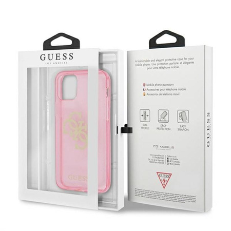 Coque Guess Glitter 4G Big Logo - iPhone 12 Pro Max (rose)