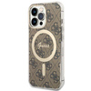 Guess Bundle Pack MagSafe 4G - MagSafe iPhone 13 Pro Max Tasche + Ladegerät-Set (braun/gold)