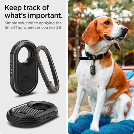 Spigen Rugged Armor - Schutzhülle für Samsung Galaxy SmartTag 2 (Schwarz)