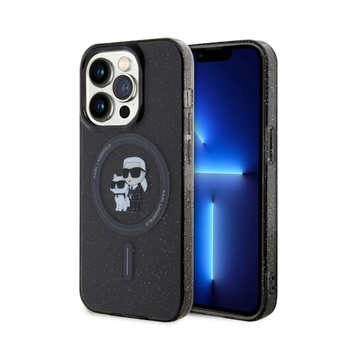 Karl Lagerfeld Karl & Choupette Glitter Magsafe - iPhone 15 Pro Case (black)