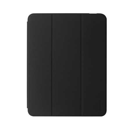 Crong PrimeFolio - Tasche für iPad 11" (2025) / iPad 10.9" (2022) mit Ständer und Apple Pencil Halter (schwarz/transparent)