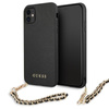 Guess Saffiano Chain - étui pour iPhone 11 (noir)