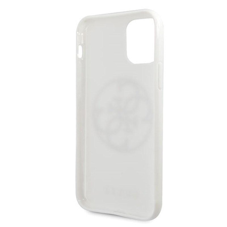 Guess Circle Glitter 4G - Coque pour iPhone 11 Pro Max (blanc)