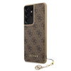 Guess 4G Charms Collection - Etui Samsung Galaxy S21 Ultra (brązowy)