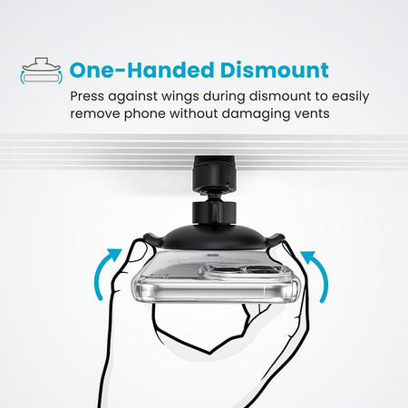 Speck Charging Vent Mount + ClickLock - Uchwyt samochodowy z ładowaniem bezprzewodowym MagSafe (czarny)