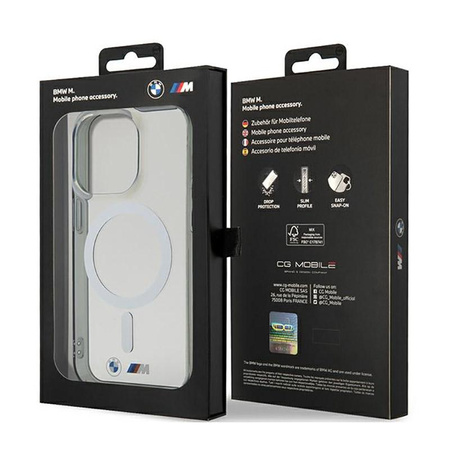 BMW Silberring MagSafe - iPhone 14 Pro Tasche (Transparent)