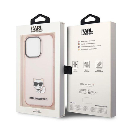 Karl Lagerfeld Choupette Body - Etui iPhone 14 Pro (różowy)