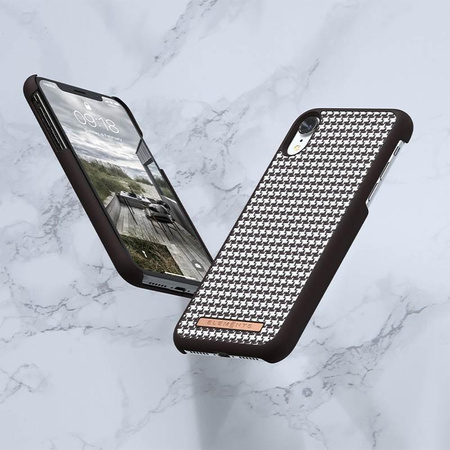 Nordic Elements Saeson Idun - Material Case for iPhone XR (Dark Brown Pattern 2)