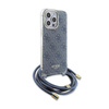 Guess Crossbody Cord 4G Print - pouzdro pro iPhone 15 Pro Max (modré)