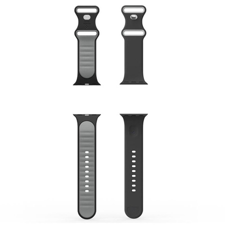 PASEK SILIKONOWY DO APPLE WATCH ULTRA SE 10 9 8 | 44 45 46 49 CZARNY SPIGEN