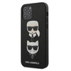 Karl Lagerfeld Saffiano Karl & Choupette Heads - pouzdro pro iPhone 12 / iPhone 12 Pro (černé)