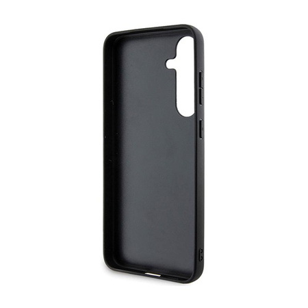 BMW bőr fél texturált és kör MagSafe - Samsung Galaxy S24 tok (fekete)