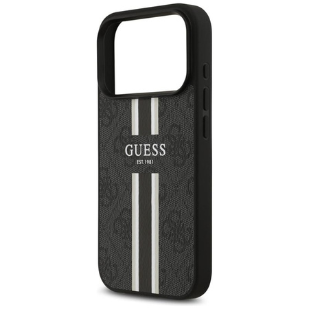 Guess 4G Printed Stripes MagSafe - Case iPhone 17 Pro (black)