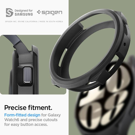 Spigen Liquid Air - Étui pour Samsung Galaxy Watch 6 44 mm (Noir)