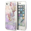 Guess Liquid Glitter Flower - Etui iPhone SE 2022 / SE 2020 / 8 / 7 (Purple)