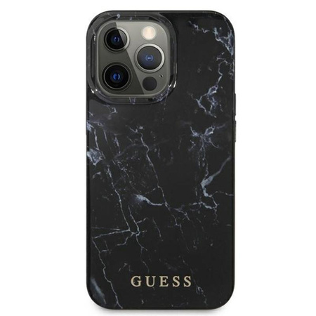 Guess Marble - Coque iPhone 13 Pro Max (noir)