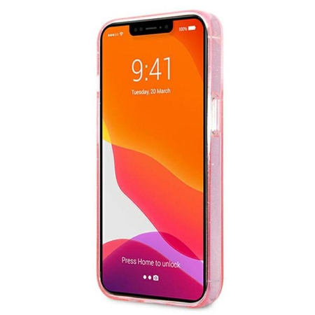 Karl Lagerfeld Glitter Karl & Choupette Head - Coque iPhone 13 Pro Max (rose)