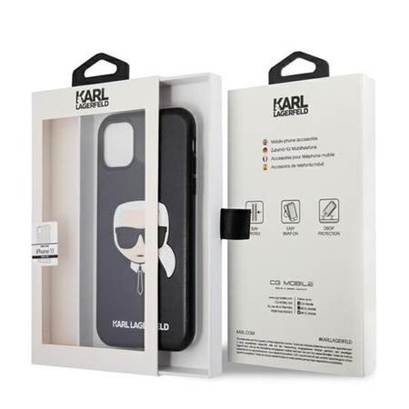 Karl Lagerfeld Silicone Iconic Karl`s Head - iPhone 11 Case (black)