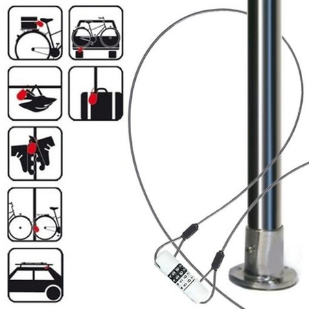 Dunlop - Cipher Kabel Fahrradschloss (Rot)