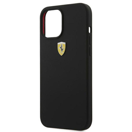 Ferrari On Track Silicone - pouzdro pro iPhone 12 / iPhone 12 Pro (černé)